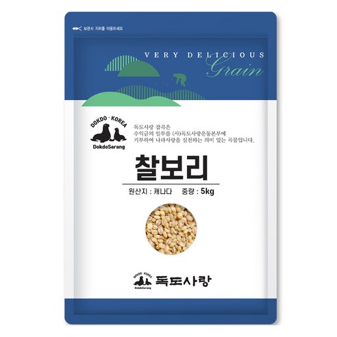 독도사랑 찰보리, 5kg, 1개