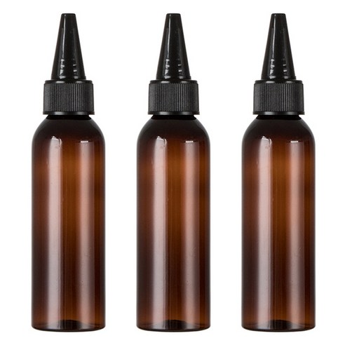 뾰족캡 공병 60ml, 3개, 브라운