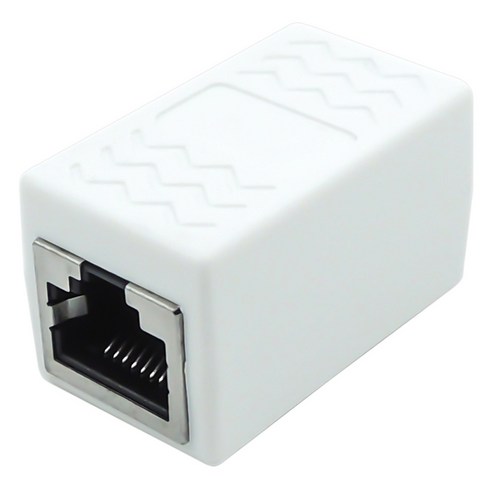 인네트워크 CAT.6 1Gbps FTP 랜 연장 젠더, 화이트(IN-F6CPWH), 1개, 36.7mm