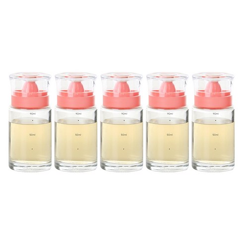 키텐실 시노글라스 비스포크 실리콘 오일병 S-Cap 코랄, 5개, 100ml