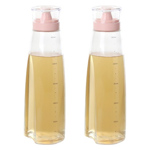 키텐실 시노글라스 비스포크 실리콘 오일병 S-Cap 로즈핑크, 2개, 500ml