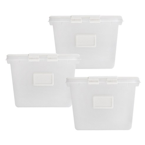 리빙숲 뉴 스퀘어 리빙박스 24L, 화이트, 3개