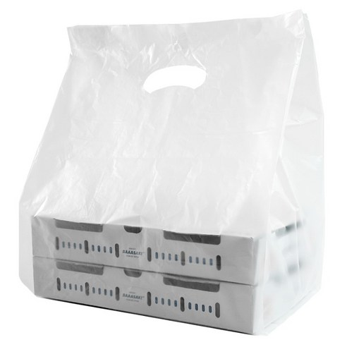 포장대장 HDPE 손잡이 비닐쇼핑백 가로 30cm x 폭 19cm x 높이 43cm, 1개, 500개입