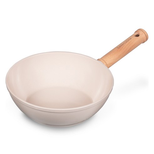 벨라쿠진 인덕션 플럼벨 IH 세라믹 미니 궁중팬 웍, 20cm, 1개