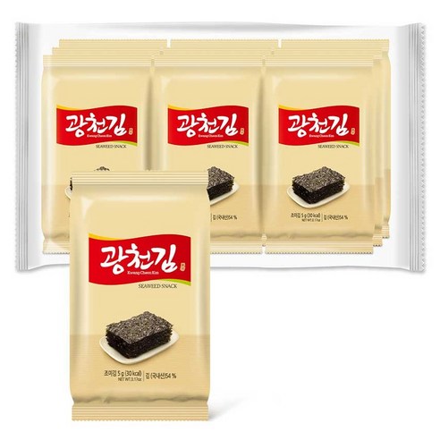 광천김 참 재래 도시락김, 5g, 9개