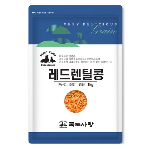 독도사랑 레드렌틸콩, 1kg, 1개