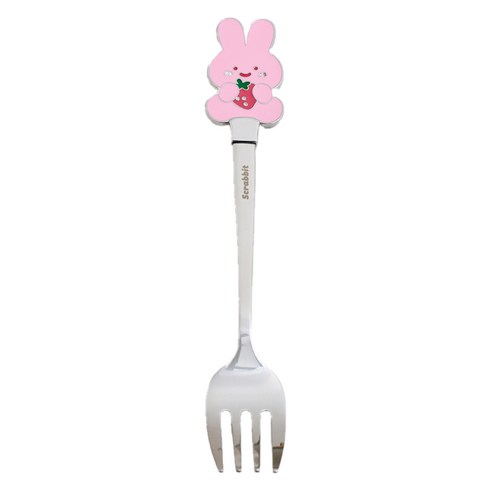 버터 큐티뽀짝 스크래빗 포크, 핑크, 1개