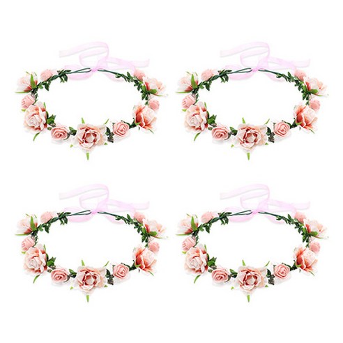 홈플로우 정원의 요정 촬영 소품 화관 4p, 웜핑크