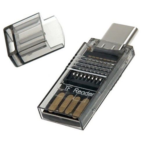 컴스마트 USB 3.1Type C 카드리더기TF 메모리 카드 Micro SD USB 2.0 Type A USB, 혼합색상, IF784, 1개