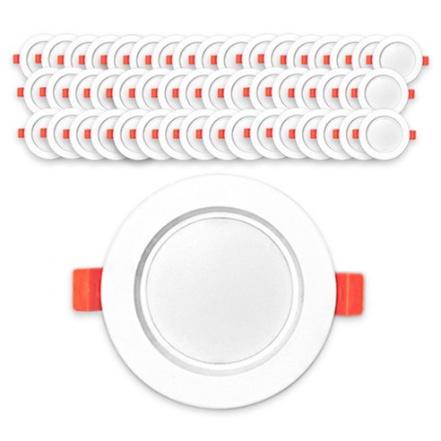 LED 90mm 다운라이트 S 8W 주광색, 화이트, 50개