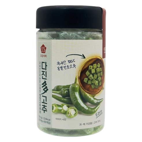 오감식탁 다진다 동결건조 고추 80p, 59.2g, 1개