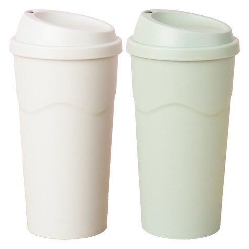 아띠홈 리유저블 텀블러 600ml x 2종 세트, 크림, 민트, 1세트