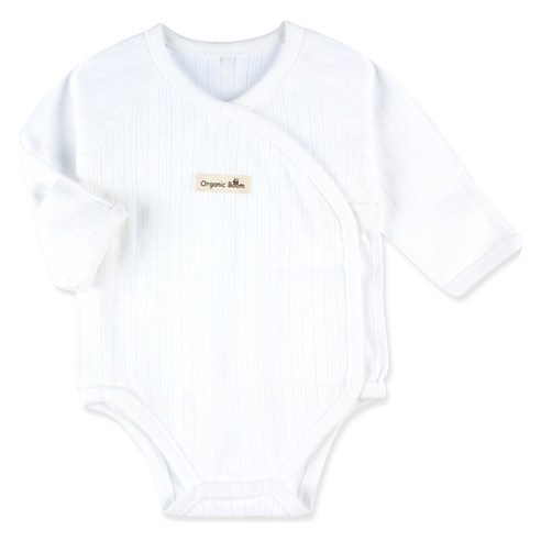 오가닉붐 유아용 아일렛 자카드 스냅 배냇 바디슈트