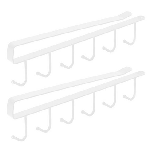 깨비다 무타공 클립형 조리도구걸이, 화이트, 2개