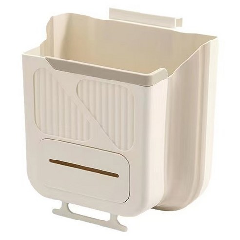 원이네 스마트 폴딩 쓰레기통 10L, 아이보리, 1개