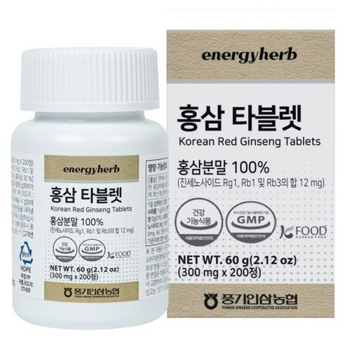 에너지허브 홍삼 타블렛 60g