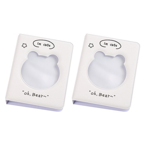 일상속반짝 곰돌이 포토카드 앨범 2p, 화이트, 18매