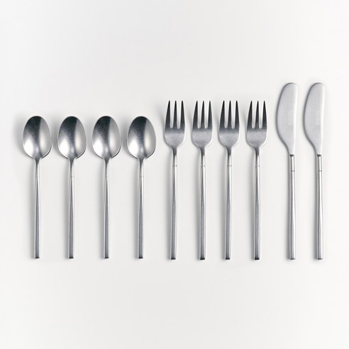 세라토가 시엘로 스톤워시 커트러리 디저트 3종 세트, 1세트, 케이크포크 4p + 티스푼 4p +  버터나이프 2p