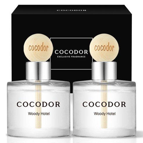 코코도르 우드볼 차량용 디퓨저 50ml 2개입, 우디호텔, 1개