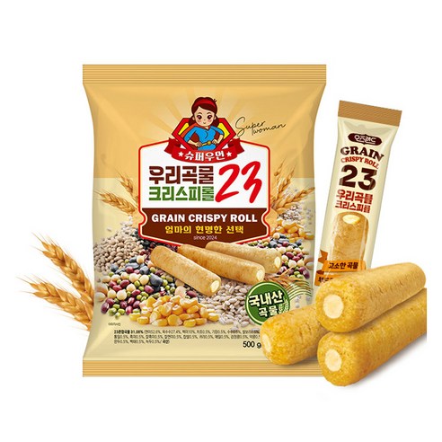 슈퍼우먼 우리곡물 크리스피 23곡 과자 50p, 1개, 500g