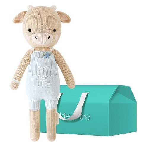 커들앤카인드 100% 핸드메이드 애착인형 + gift box 세트, 리틀 애셔 카우(인형), 1세트