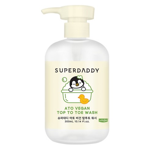 슈퍼대디 아토비건 탑투토워시, 300ml, 1개