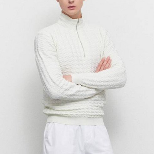 고스피어 남성용 HOUNDSTOOTH HALF ZIP-UP SWEATER PM2UNT34