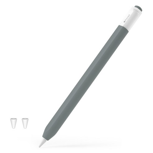 라이노핏 애플펜슬 USB-C 파스텔 시스루 케이스, 1개, 그레이