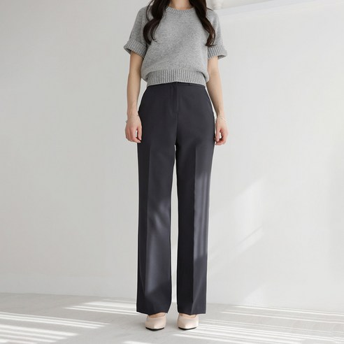 앤드스타일 여성용 스판 일자핏 슬랙스 264346 숏