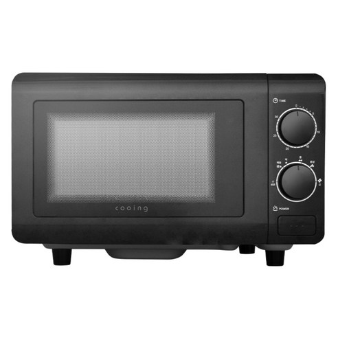 쿠잉전자 무회전 플랫 전자레인지 블랙 다이얼식 20L, MC-201FLB