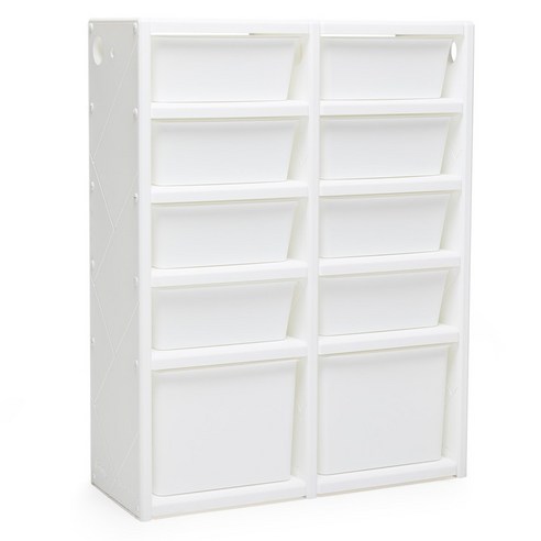 아이팜 모듈형 더블 유아 정리함, WHITE+WHITE, 1개