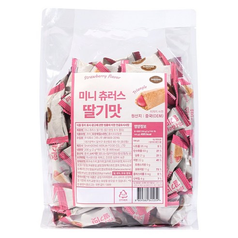 로마나 미니 츄러스 딸기맛, 1개, 200g