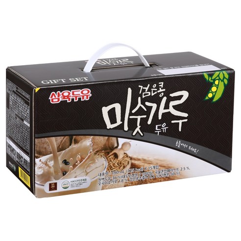 삼육두유 검은콩 미숫가루 두유 파우치, 190ml, 15개