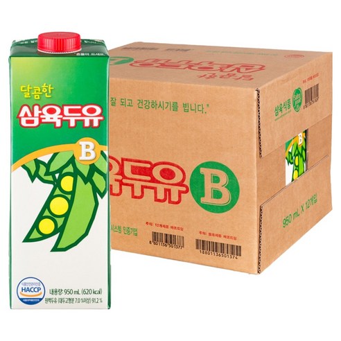 삼육 삼육두유 달콤한 B, 950ml, 12개