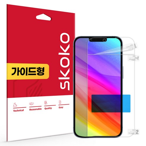 스코코 트루컬러 AR 휴대폰 액정보호필름 세트, 1세트