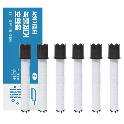 필터클래스 바디럽 퓨어썸 베이직 샤워기 호환 개별포장 필터 x 6p 세트, 1세트, 무향