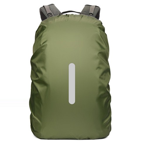 온트리 야광반사 배낭 가방 방수커버 20L, 아미그린, 1개
