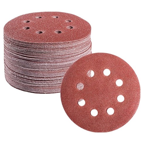 OON 원형 사포 샌딩 페이퍼 8홀 40방 125mm, 50개