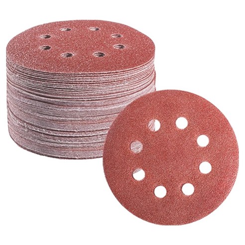 OON 원형 사포 샌딩 페이퍼 8홀 600방 125mm, 50개