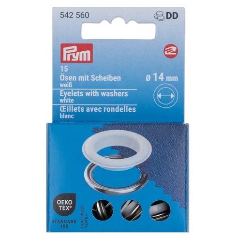 프림 워셔 리필 아일릿 14mm 542560, 화이트, 1개