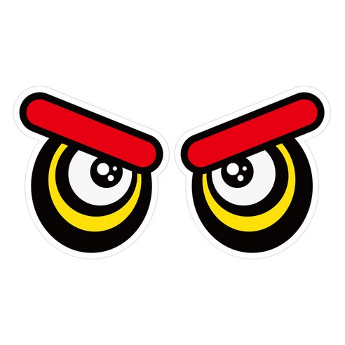 뭉키데코 안전거리유지 반사스티커 중형 부엉이눈 02, 1개
