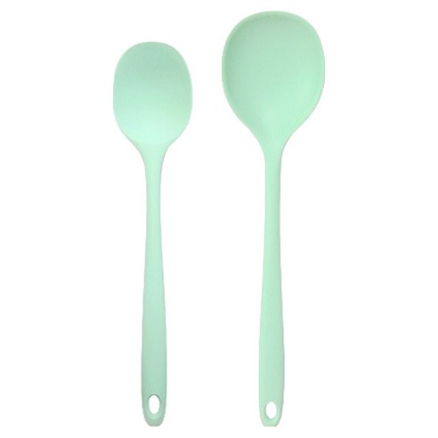 라임올리브 리빙 실리콘 조리도구 볶음스푼 + 멀티주걱 세트, MINT, 1세트