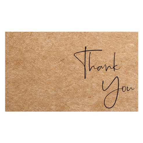 꼬까 크라프트지 감사 thank you 카드, 09, 100개