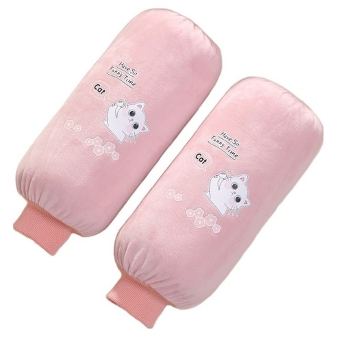디미스 미술 보조 용품 팔토시 2p, 핑크 고양이와꽃