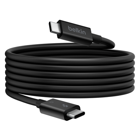 벨킨 C타입-C타입 Connect 썬더볼트 5 240W 80Gbps 초고속 케이블 INZ005qc1MBK, 블랙, 1개, 1m