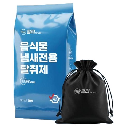 필터포유 음식물 처리기 필터 리필 숨쉬는 탈취 활성탄 + 다용도 파우치 세트, 리쿡 리필용 활성탄