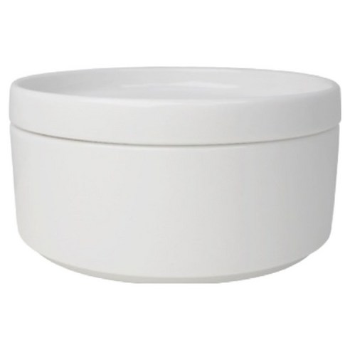 해피정 코리아 몽 블랑코 뚜껑 볼 그릇 캐니스터 L 460ml, 화이트, 1개