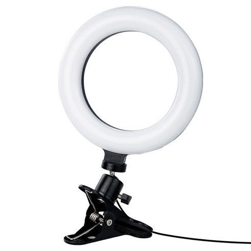 컴스마트 집게형 거치 스탠드 LED 링 라이트 16cm, 1개