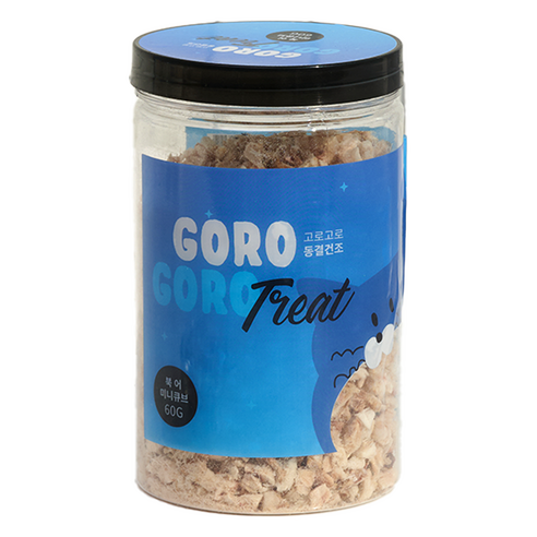 gorogoro 반려동물 동결건조 미니큐브 북어트릿 간식, 1개, 60g, 북어