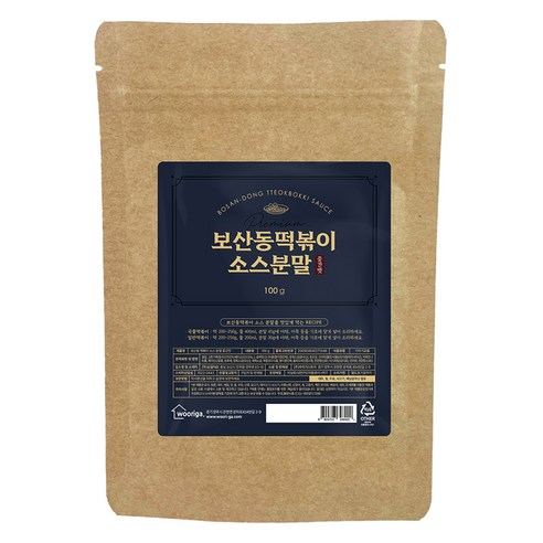 우리가스토리 보산동 떡볶이 소스 분말 중간맛, 1개, 100g